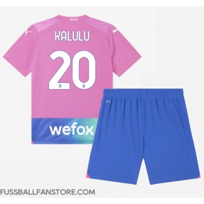 AC Milan Pierre Kalulu #20 Replik 3rd trikot Kinder 2023-24 Kurzarm (+ Kurze Hosen)